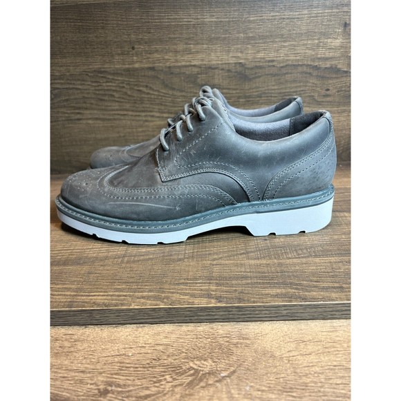 NWB Rockport Mens Charlee Wingtip Oxfords Gray Leather 9M - Picture 7 of 11